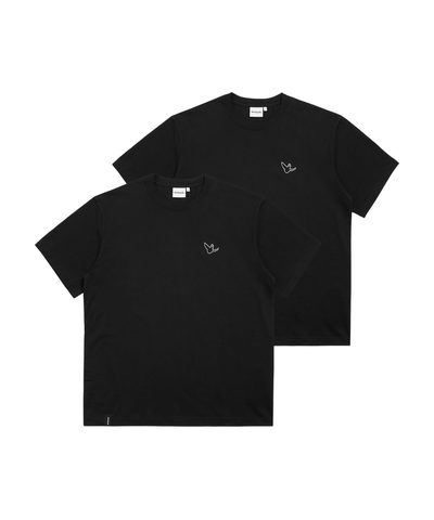 Angel cool-cotton T-shirt 2-pack, black