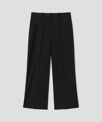Good Wool classic straight pants, black (women's)